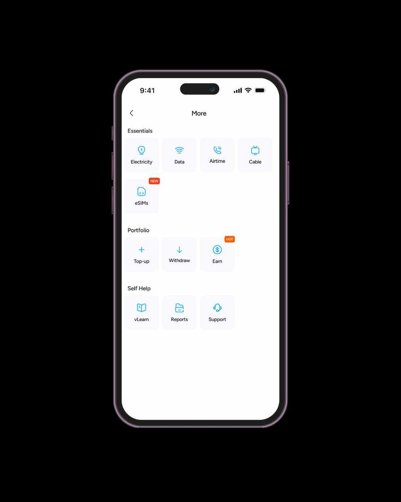 How to get an eSIM on Vent (Step 3): Tap eSIMs
